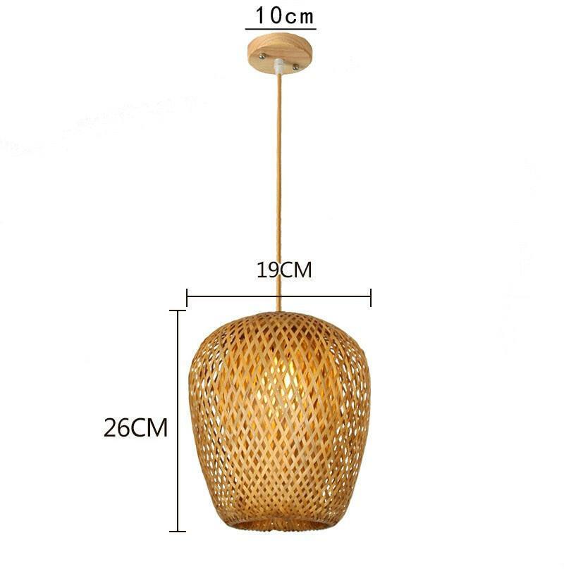 Chic Bamboo Zen Pendant Light - Handwoven Natural Hanging Lamp